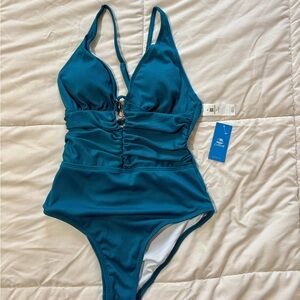 Cupshe Teal One Piece Swimsuit